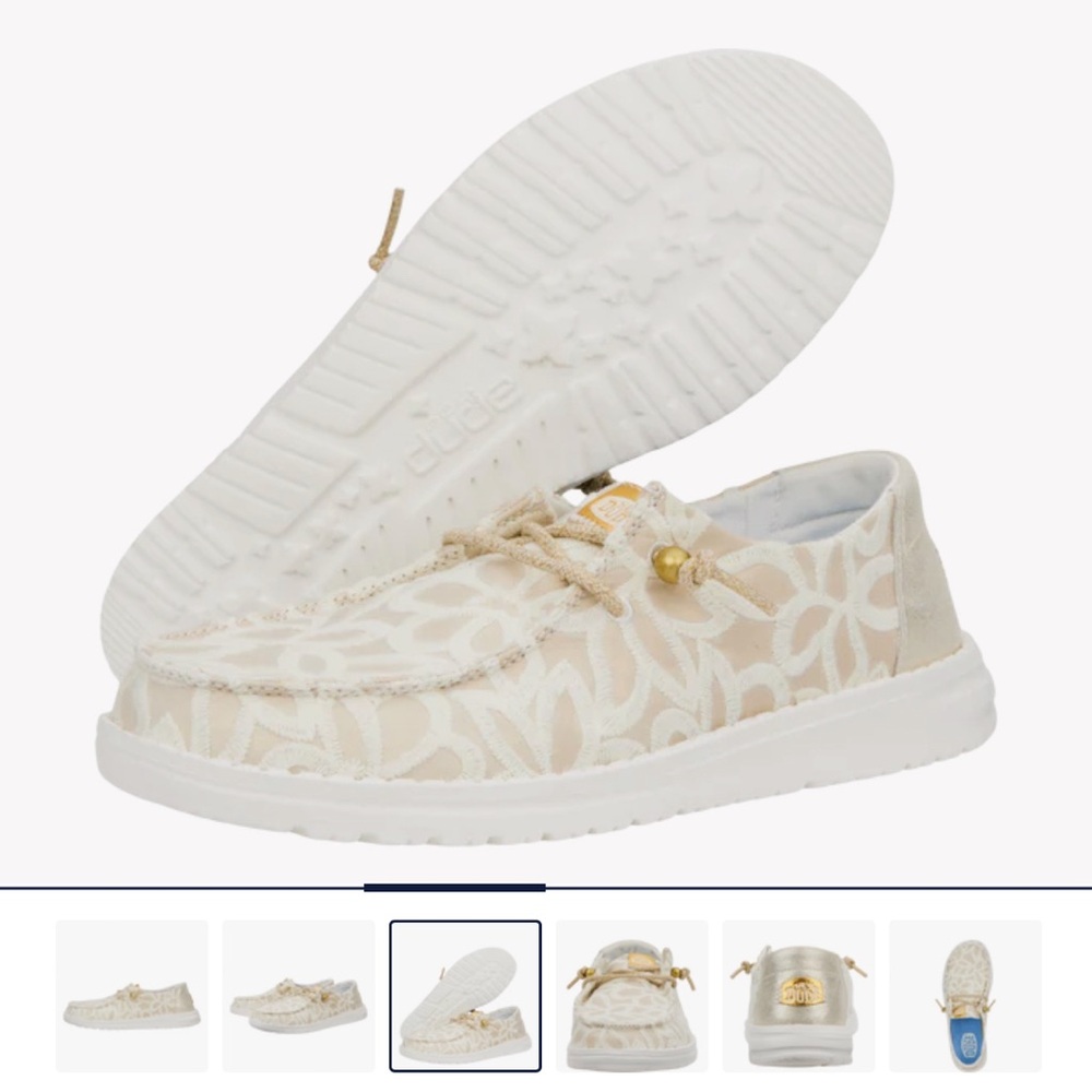 Hey Dude Wendy Metallic Lace. Sz 10